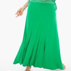 Chico's Green Dress maxi Skirt 3 L XL Aria